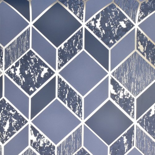 Superfresco Vittorio Geo Navy Gold Wallpaper