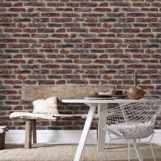 Superfresco Easy Brick White Wallpaper 101801 Allen Braithwaite