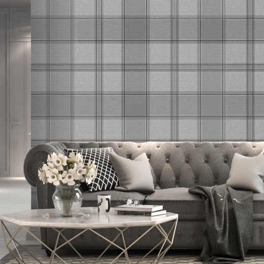 Belgravia Decor Texture Grey Silver Wallpaper GB 8103