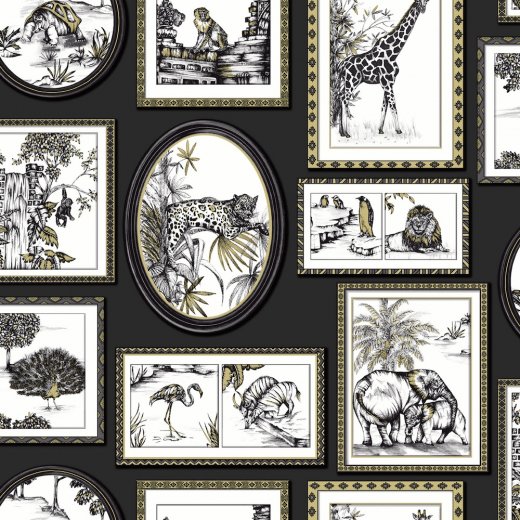 Holden Decor Congo Black Wallpaper 90202 Allen Braithwaite