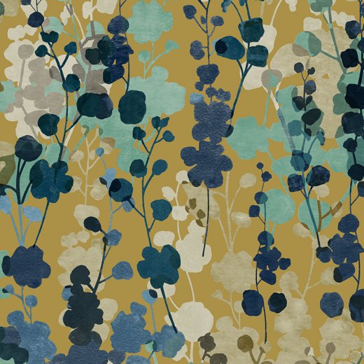 ohpopsi Blossom Mustard Grey Wallpaper JRD50127W