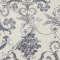 Classic French-inspired wallpaper in off-white and midnight blue