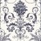 Laura Ashley Josette Off White and Midnight damask wallpaper
