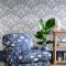 Laura Ashley Parterre Off White/Seaspray Wallpaper 113405