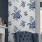 Laura Ashley Narberth Midnight Seaspray Blue Wallpaper Room