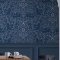 Laura Ashley Silchester Midnight Seaspray Blue Wallpaper Room