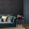 Clarissa Hulse Gypsophila Midnight & Copper Wallpaper Room 2