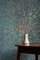 Clarissa Hulse Gypsophila Airforce Blue & Soft Gold Wallpaper Room