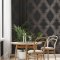 Superfresco Serenity Geo Black/Rose Gold Wallpaper Room