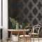 Superfresco Serenity Geo Black/Rose Gold Wallpaper Room