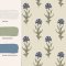 Laura Ashley Dandelion Dusky Seaspray Blue Wallpaper Matching Paint