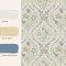 Laura Ashley Foscot Damask Pale Ochre Yellow Wallpaper Matching Paint