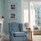 Laura Ashley Fennelton Pale Newport Blue Wallpaper Room