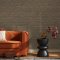 Boutique Chunky Horizontal Weave Rust Wallpaper Room 2