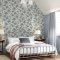 Laura Ashley Pickworth Posy Pale Seaspray Blue Wallpaper Room