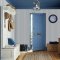 Laura Ashley Farnworth Stripe Smoke Blue Wallpaper Room