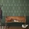 Morris at Home Blackthorn Deep Green Wallpaper Room