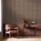 Morris at Home Marigold Fibrous Charcoal Wallpaper Room