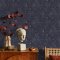 Superfresco Easy Gilded Plaster Navy Copper Wallpaper Room