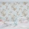 Rachel Ashwell Bird Chinoiserie Blue Gold Wallpaper Room