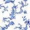 Cath Kidston Birds & Berries Blue wallpaper flat pattern, birds and berries