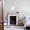Cath Kidston Silver Linings Neutral wallpaper styled in a modern light-toned interior