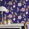 Interior wall styled with Cath Kidston Catnip Navy Wallpaper and floral cat motifs