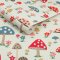 Roll of Cath Kidston Mushrooms Multi Wallpaper showing bold toadstools and floral details