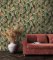 Holden Decor Abstract Leaf Charcoal Wallpaper Room