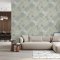 Living room styled with Superfresco Easy Richmond Sage Wallpaper on feature wall