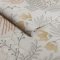 Roll of Superfresco Richmond Sandstone Wallpaper with warm ochre, white and grey botanical pattern on a sandstone-coloured base.