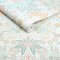 Roll shot of Dove & Rose Haze wallpaper showing pastel design and fine detailing