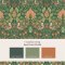 Matching paints paired with Dove & Rose Woodland wallpaper