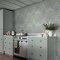 Room shot featuring Garden Cottage Blues wallpaper in a light interior
