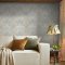 Room shot featuring Garden Soft Sage wallpaper in a light interior