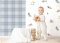 Galerie Twilled Tartan Blue Wallpaper Room