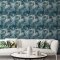 Grandeco Antigua Palm Blue Wallpaper 170705