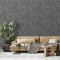 Muriva Woodgrain Charcoal & Gold Wallpaper 199503