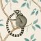 Sanderson Ringtailed Lemur Stone/Eucalyptus Wallpaper 216665