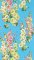 Sanderson Hollyhocks Fire Pink/Bright Blue Wallpaper 217033