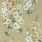 Sanderson Hollyhocks Gold Metallic/Tan Wallpaper 217034