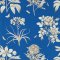 Sanderson Etchings & Roses French Blue Wallpaper 217053