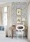 A Street Prints Helaine Black & White Wallpaper Room