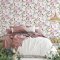Galerie Flora Summer Bouquet White & Green Wallpaper Room