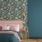 Galerie Flora Cherry Blossom Green Wallpaper Room