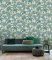 Rasch Shimmering Oasis Teal Wallpaper 704112