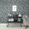 7668 brick effect wallpaper in black