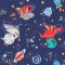 Holden Decor Space Animals Navy Wallpaper 90922