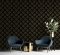 Arthouse Palm Palace Black and Gold Wallpaper