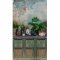 Grandeco Green Trompe Wall Mural